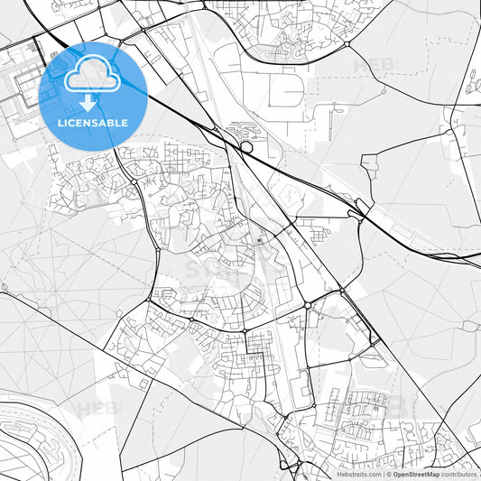 Vector PDF map of Savigny-le-Temple, France