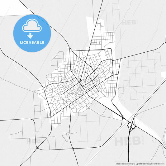 Vector PDF map of Ptolemaida, Greece