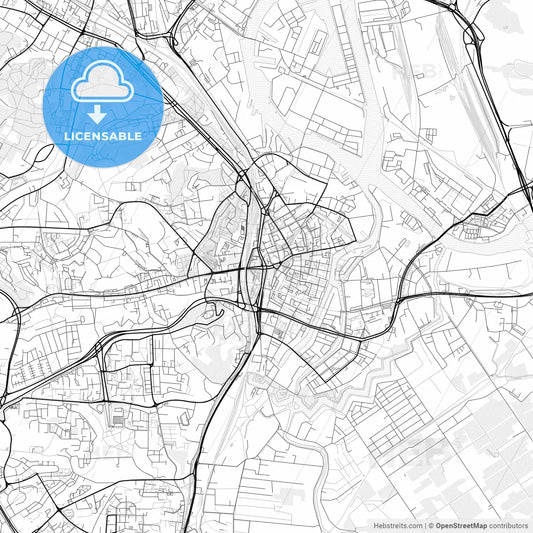 Vector PDF map of Gdańsk, Poland