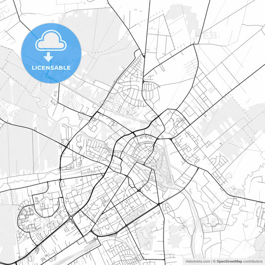 Vector PDF map of Kalisz, Poland
