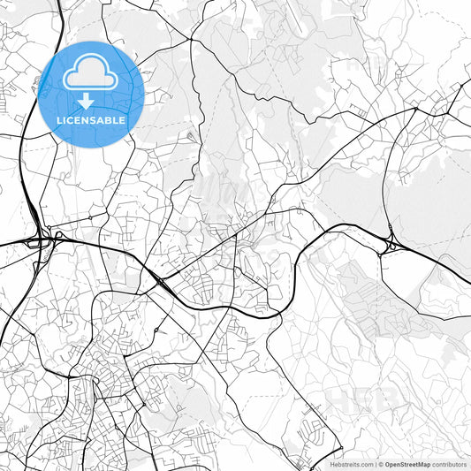 Vector PDF map of Alfena, Portugal