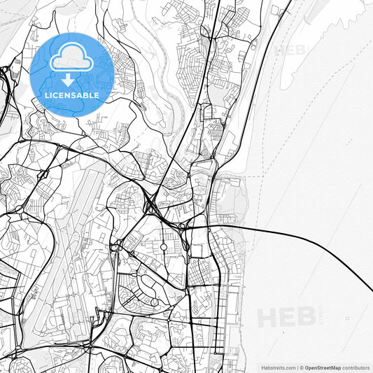 Vector PDF map of Sacavém, Portugal
