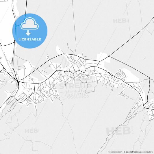 Vector PDF map of Săcele, Romania