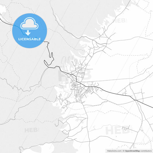 Vector PDF map of Preševo, Serbia