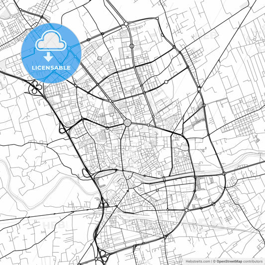 Vector PDF map of Murcia, Spain