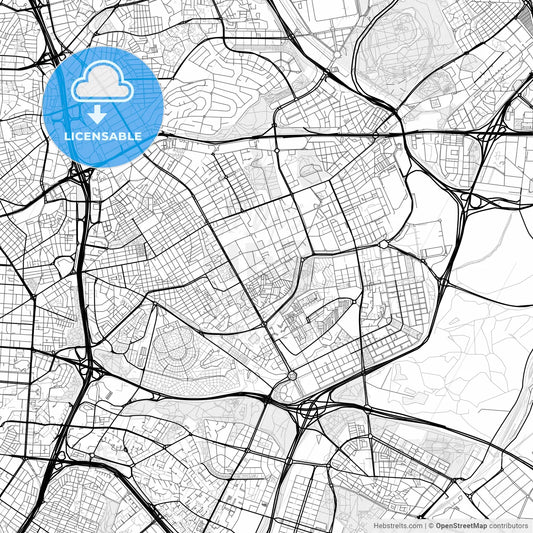 Vector PDF map of San Blas, Spain