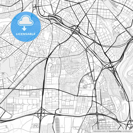 Vector PDF map of Usera, Spain