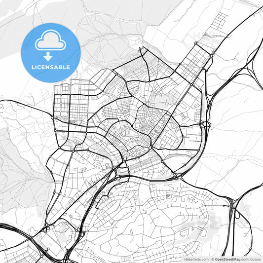 Vector PDF map of San Sebastián de los Reyes, Spain
