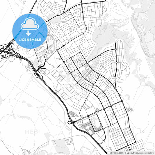 Vector PDF map of Rivas-Vaciamadrid, Spain