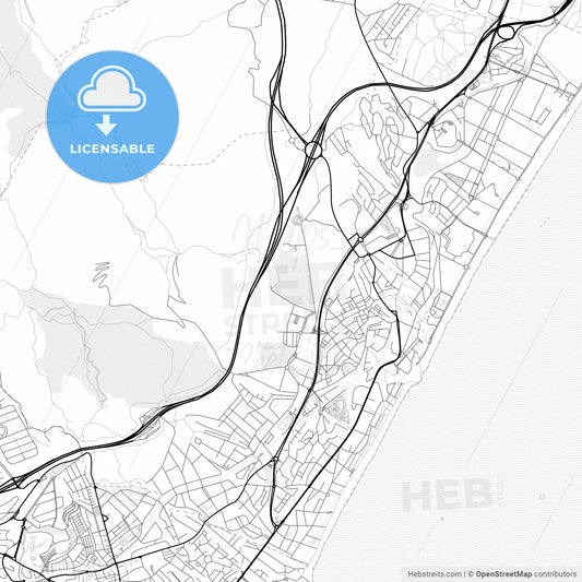 Vector PDF map of Torremolinos, Spain