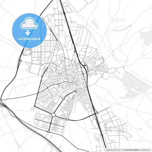 Vector PDF map of Valdemoro, Spain