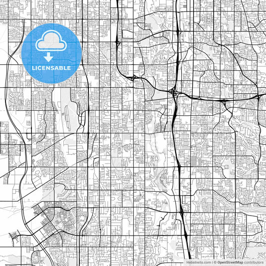 Vector PDF map of West Jordan, Utah, United States