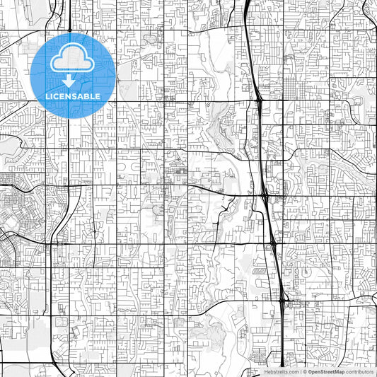 Vector PDF map of South Jordan, Utah, United States