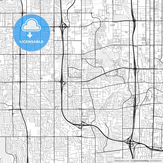 Vector PDF map of Taylorsville, Utah, United States