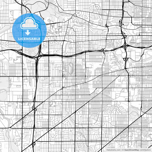 Vector PDF map of West Allis, Wisconsin, United States