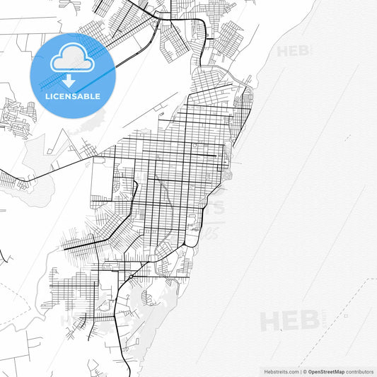 Vector PDF map of Macapa, Brazil