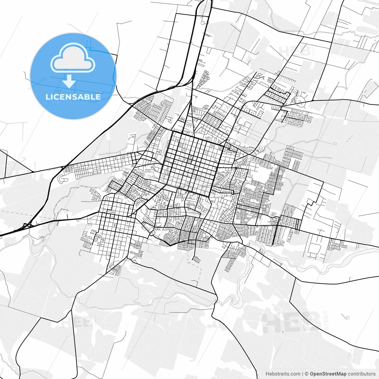 Vector Pdf Map Of Chillan, Chile – HEBSTREITS