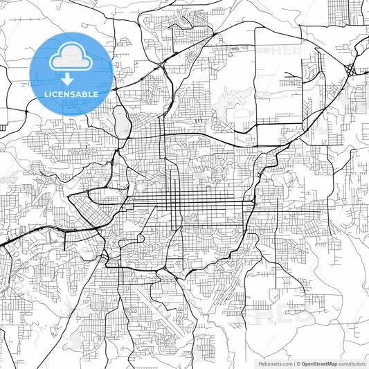 Vector PDF map of Caxias, Brazil