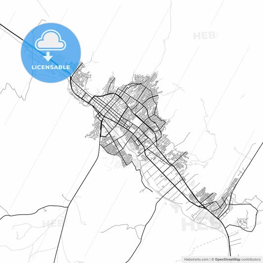 Vector PDF map of Copiapo, Chile