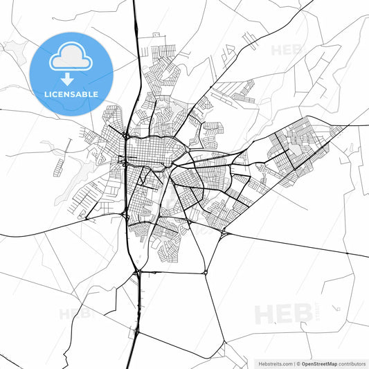 Vector PDF map of Araras, Brazil