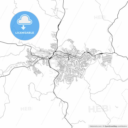 Vector PDF map of Muriae, Brazil