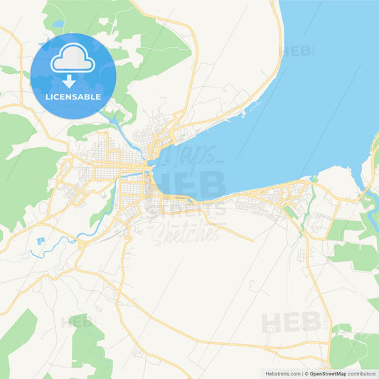 Empty vector map of Matanzas, Matanzas, Cuba