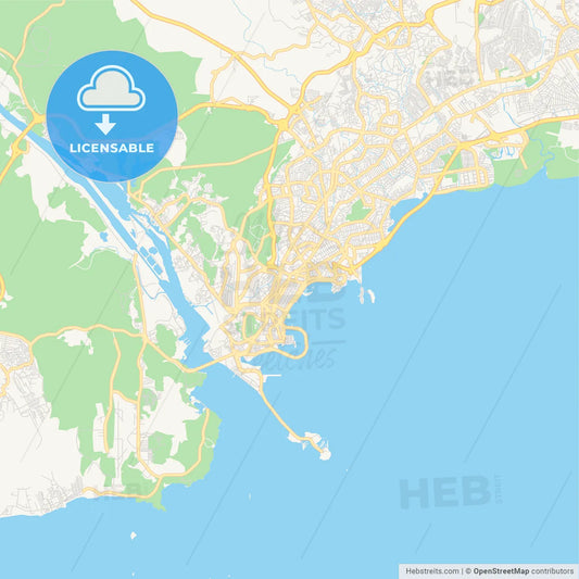 Empty vector map of Panamá, Panamá, Panama