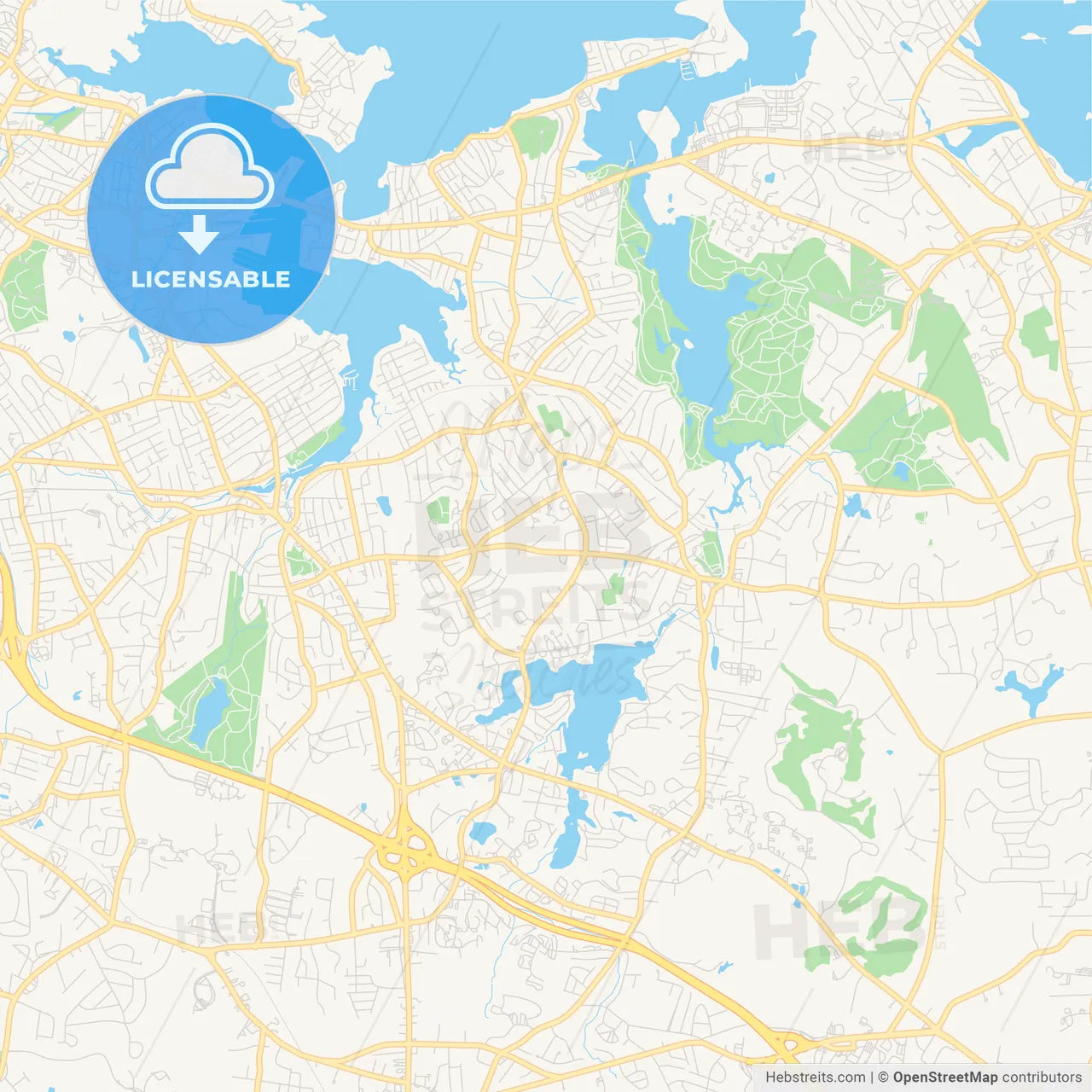 Empty vector map of Weymouth Town, Massachusetts, USA