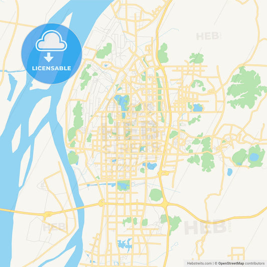 Printable street map of Ma-anshan, China