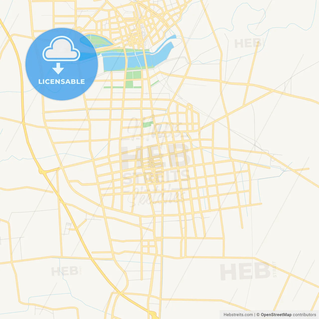 Printable street map of Panjin, China