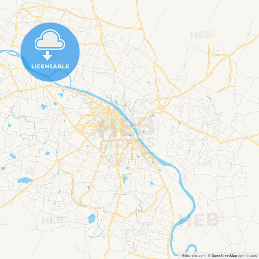 Printable street map of Mymensingh, Bangladesh