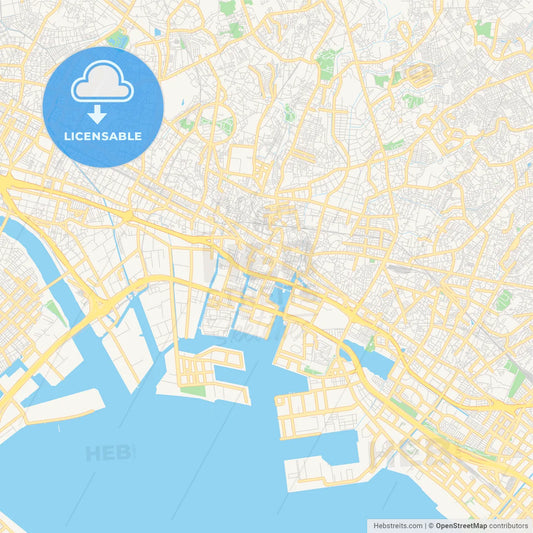 Printable street map of Funabashi, Japan