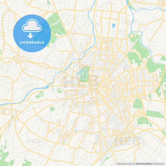 Printable street map of Hirosaki, Japan