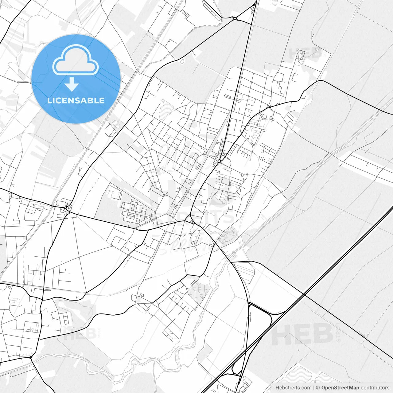Vector PDF map of Traiskirchen, Austria