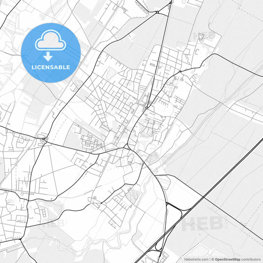 Vector PDF map of Traiskirchen, Austria