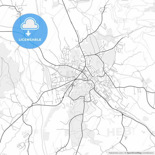Vector PDF map of Saalfelden, Austria