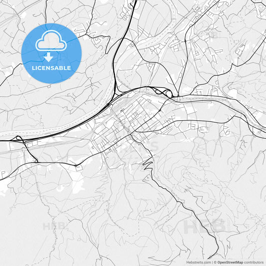 Vector PDF map of Wörgl, Austria