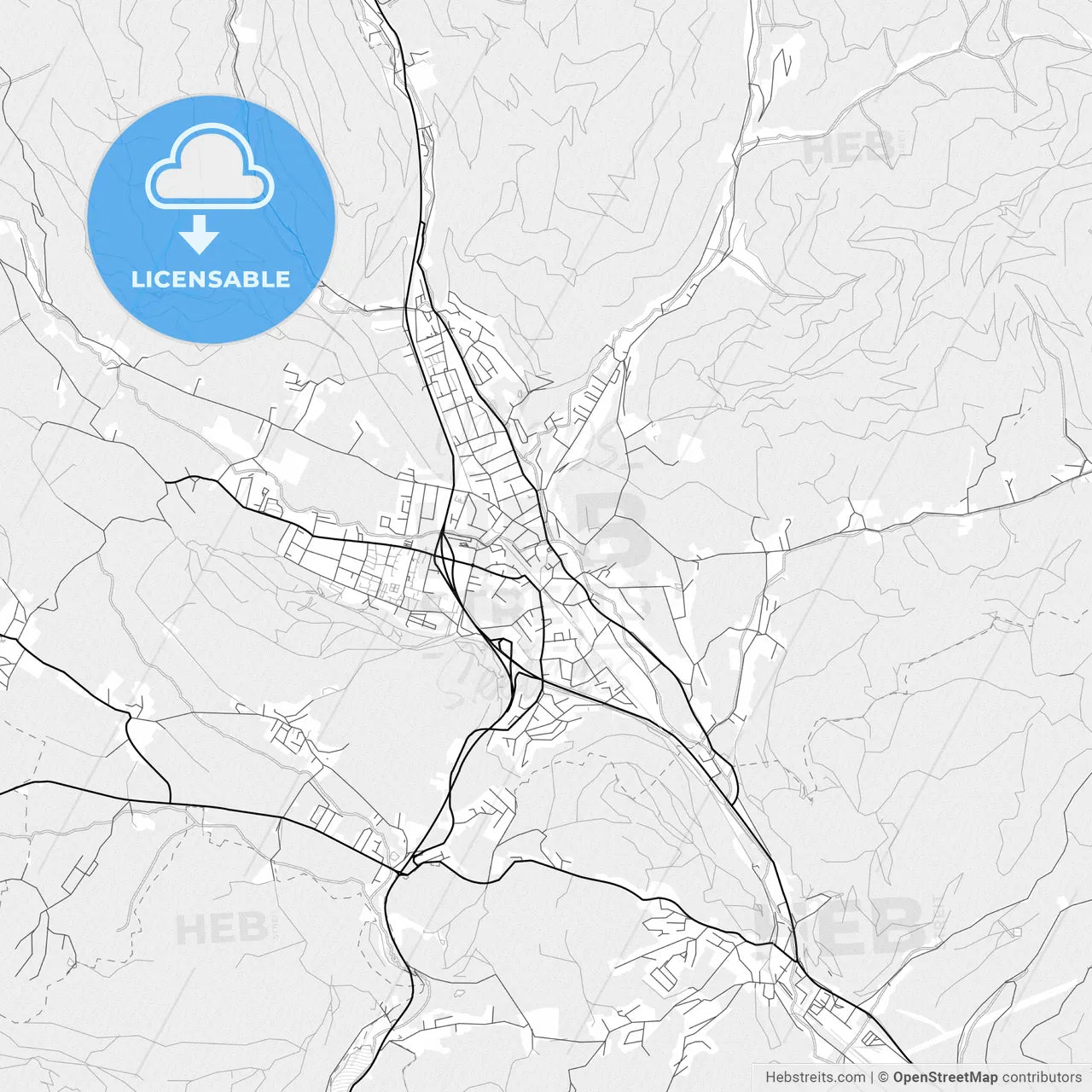Vector PDF map of Trofaiach, Austria