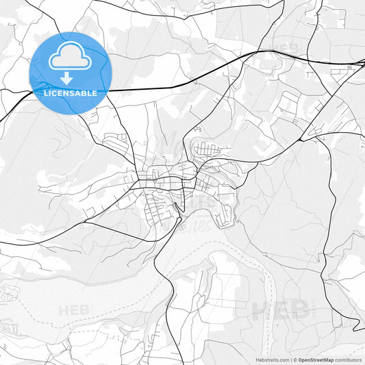 Vector PDF map of Völkermarkt, Austria