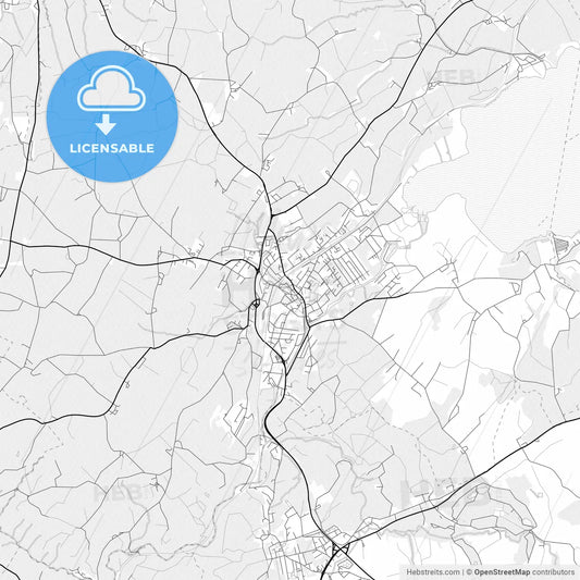 Vector PDF map of Seekirchen am Wallersee, Austria
