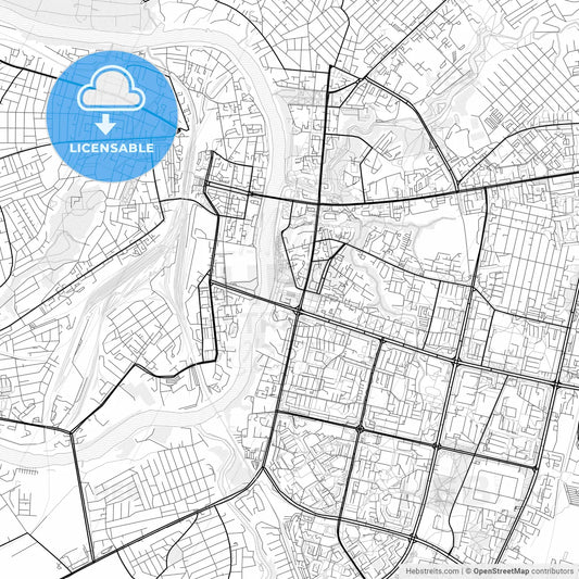 Vector PDF map of Vitebsk, Belarus