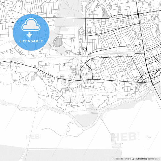 Vector PDF map of Pinsk, Belarus