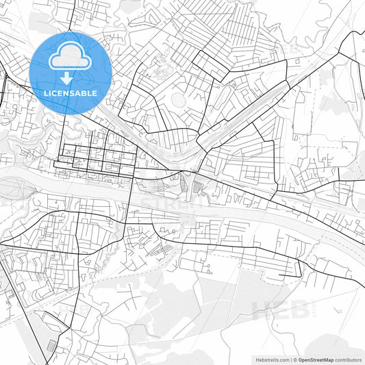 Vector PDF map of Polotsk, Belarus