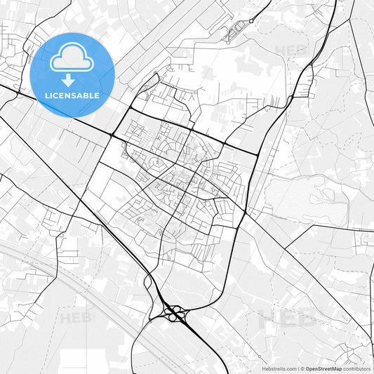 Vector PDF map of Velika Gorica, Croatia