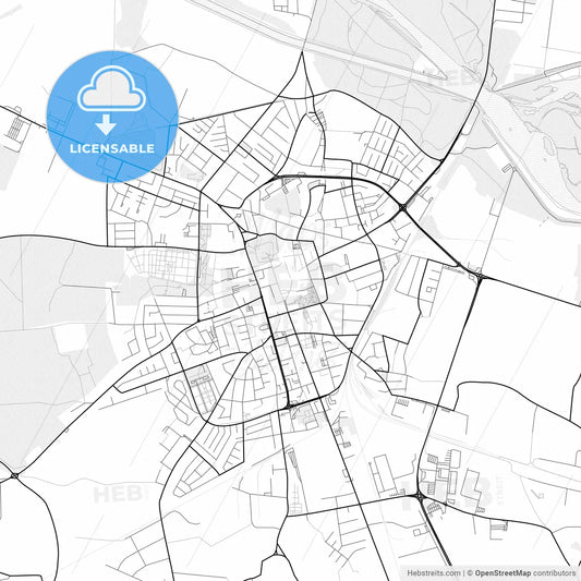 Vector PDF map of Varaždin, Croatia
