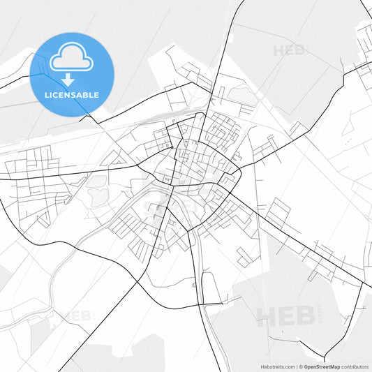 Vector PDF map of Vinkovci, Croatia