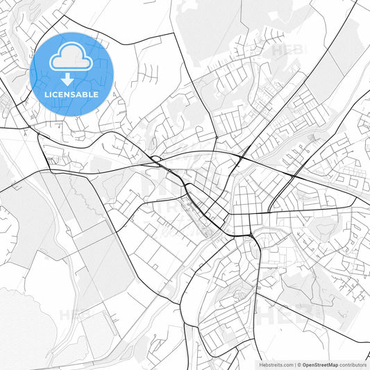 Vector PDF map of Salo, Finland