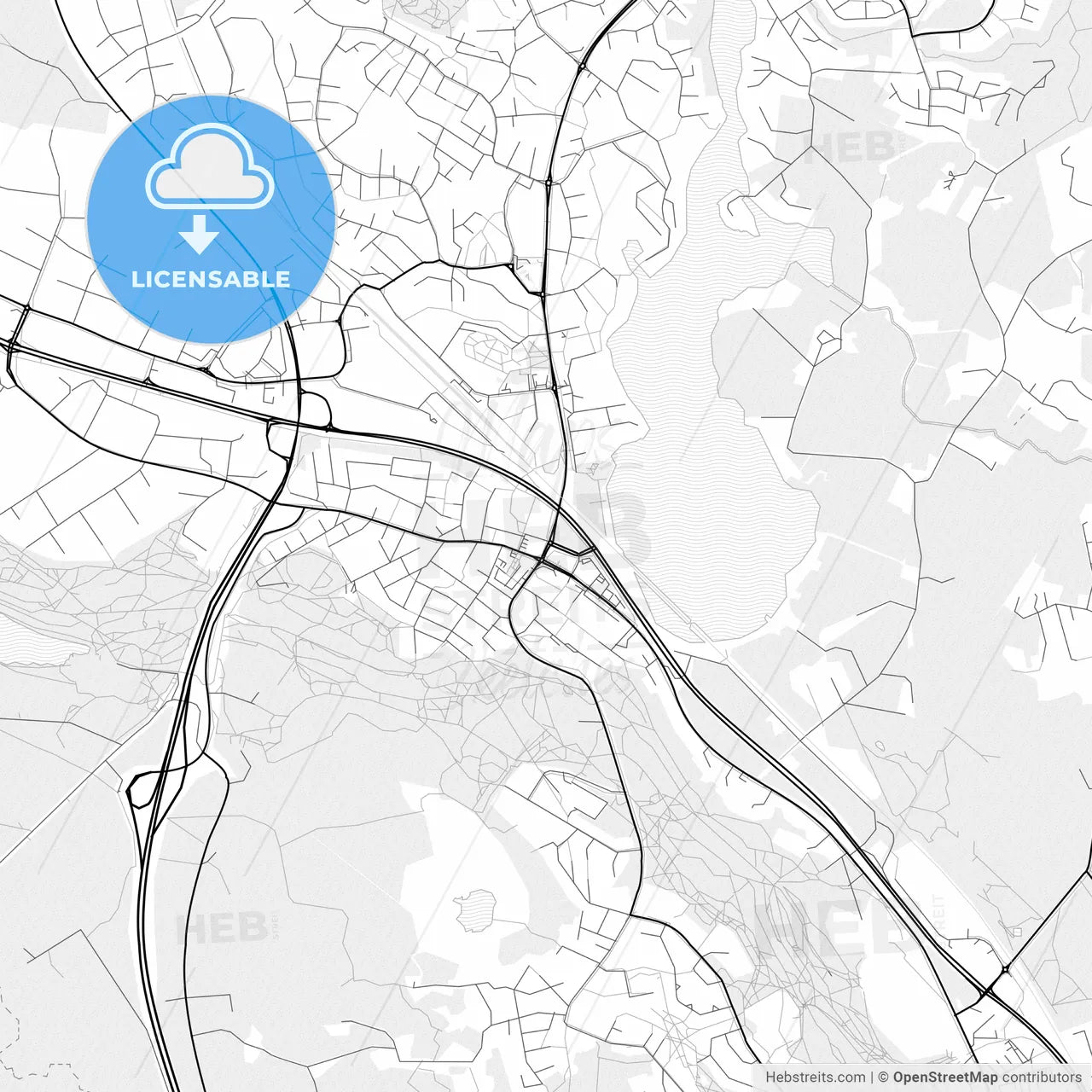 Vector PDF map of Ylöjärvi, Finland