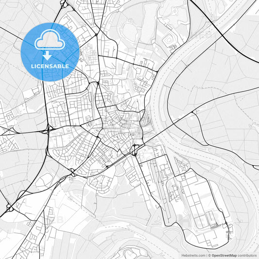 Vector PDF map of Speyer, Germany