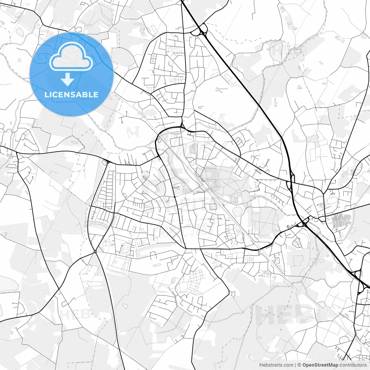 Vector PDF map of Pinneberg, Germany